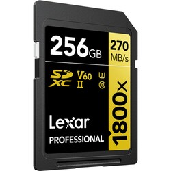 Lexar Professional 256GB 1800x, (V60) R270/W180 SDXC